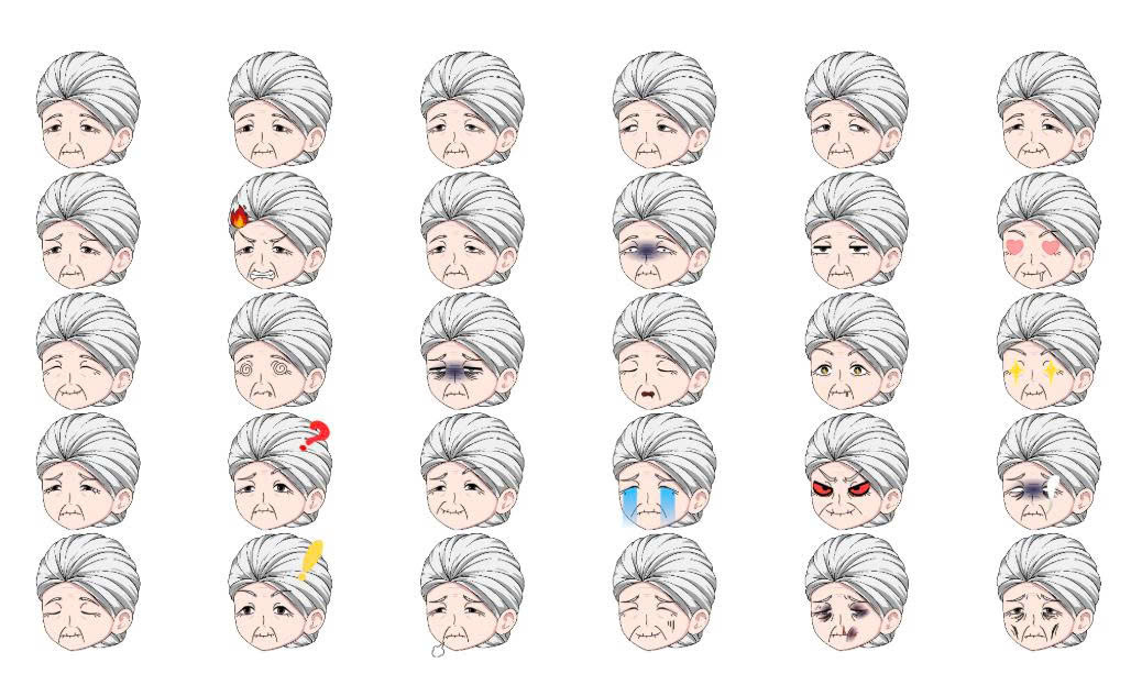 biểu cảm bà già 2